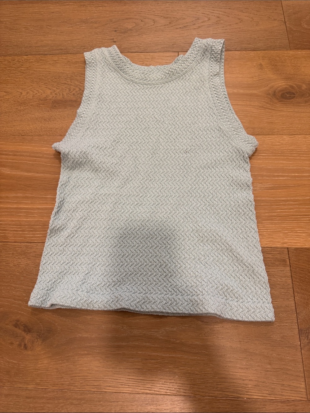 Aura Soft Light Blue Knit Tank